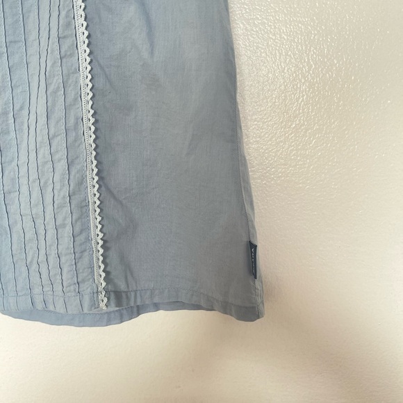 Lightweight Blue Cotton Short Sleeve Prana Blouse in Women’s Large - Picture 3 of 5